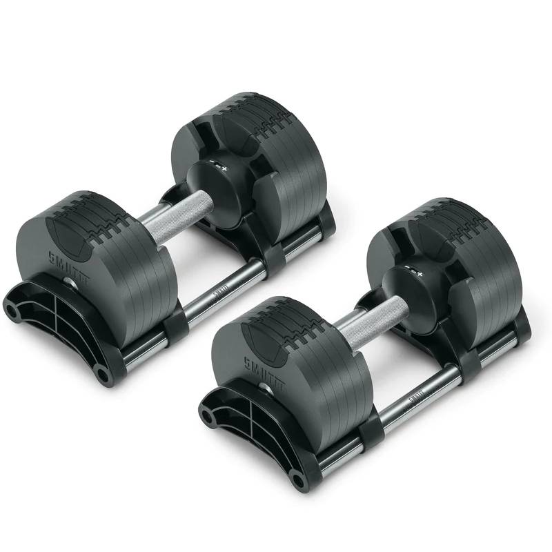 SMRTFT Nüobells - 5-50lb Adjustable Dumbbell Pair - Classic