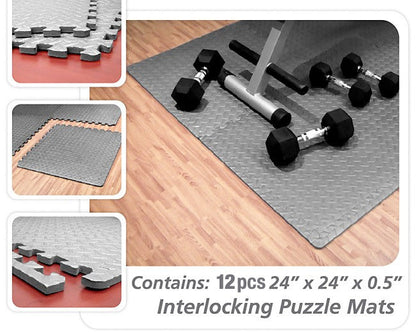 Element Fitness 24" x 24" x 1/2" - 12 pcs Floor Mats Flooring Canada.