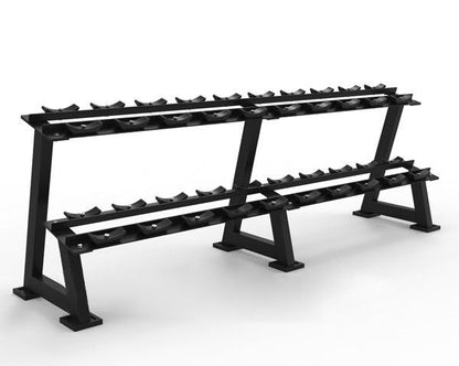 Commercial Two-Tiered 10-Pair Dumbbell Rack Strength & Conditioning Canada.