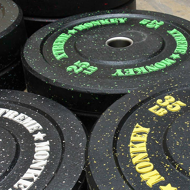 XM FITNESS 25lbs Crumb Rubber Bumper Plate Strength & Conditioning Canada.