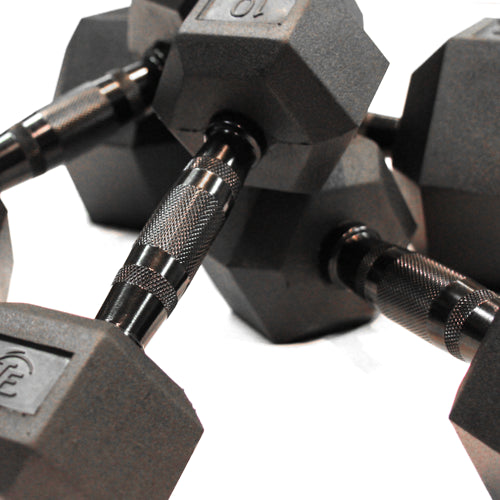 45lb Virgin Rubber Hex Dumbbell No Odour SDVR-45