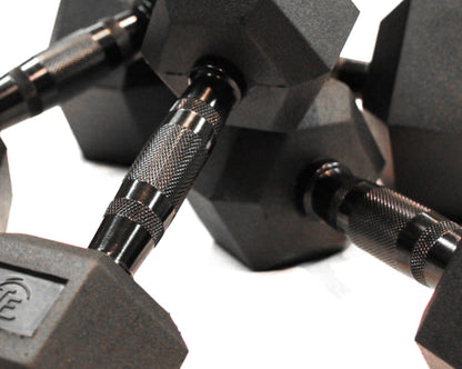 70lb Virgin Rubber Hex Dumbbell No Odour SDVR-70 Strength & Conditioning Canada.
