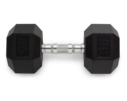 Weider, 35lb Rubber Hex Dumbbell, Single