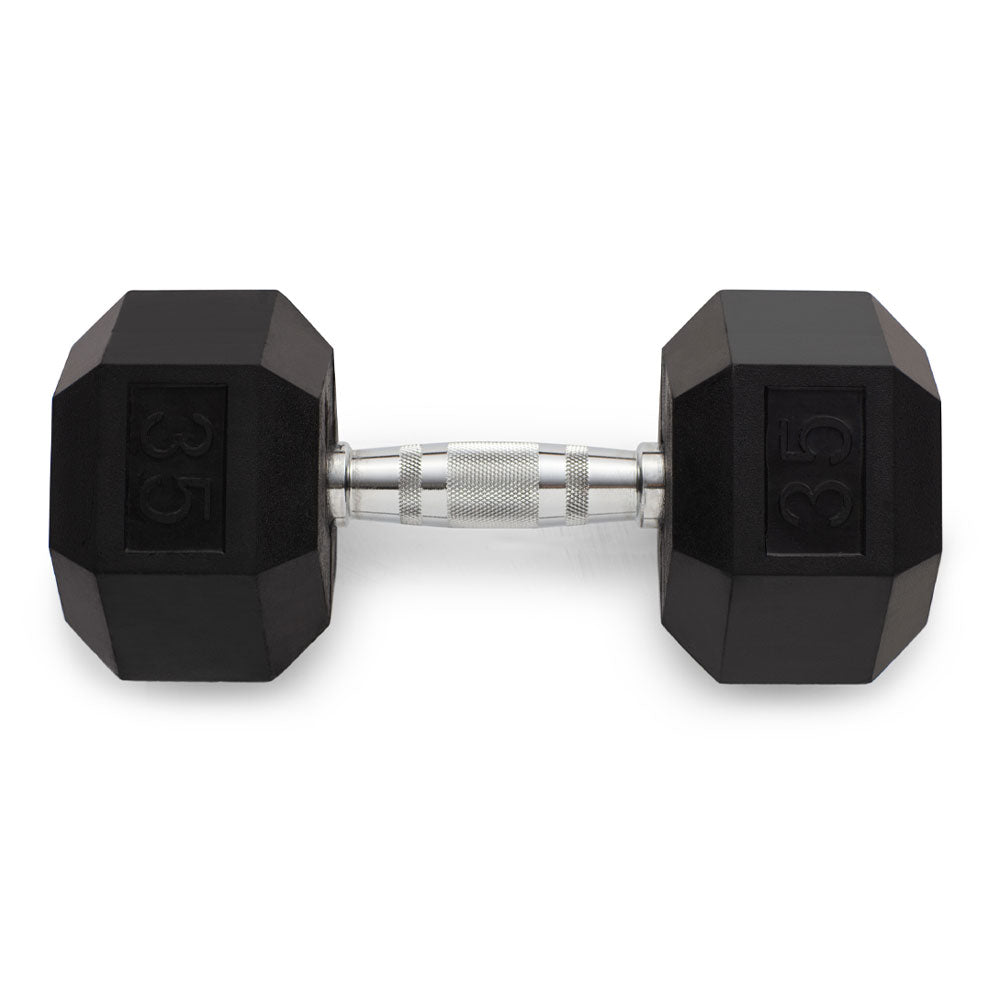 Weider, 35lb Rubber Hex Dumbbell, Single