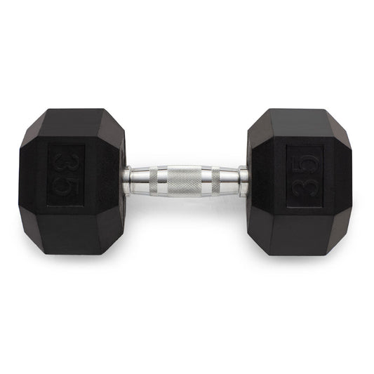 Weider, 35lb Rubber Hex Dumbbell, Single