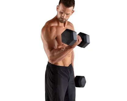 Weider, 35lb Rubber Hex Dumbbell, Single