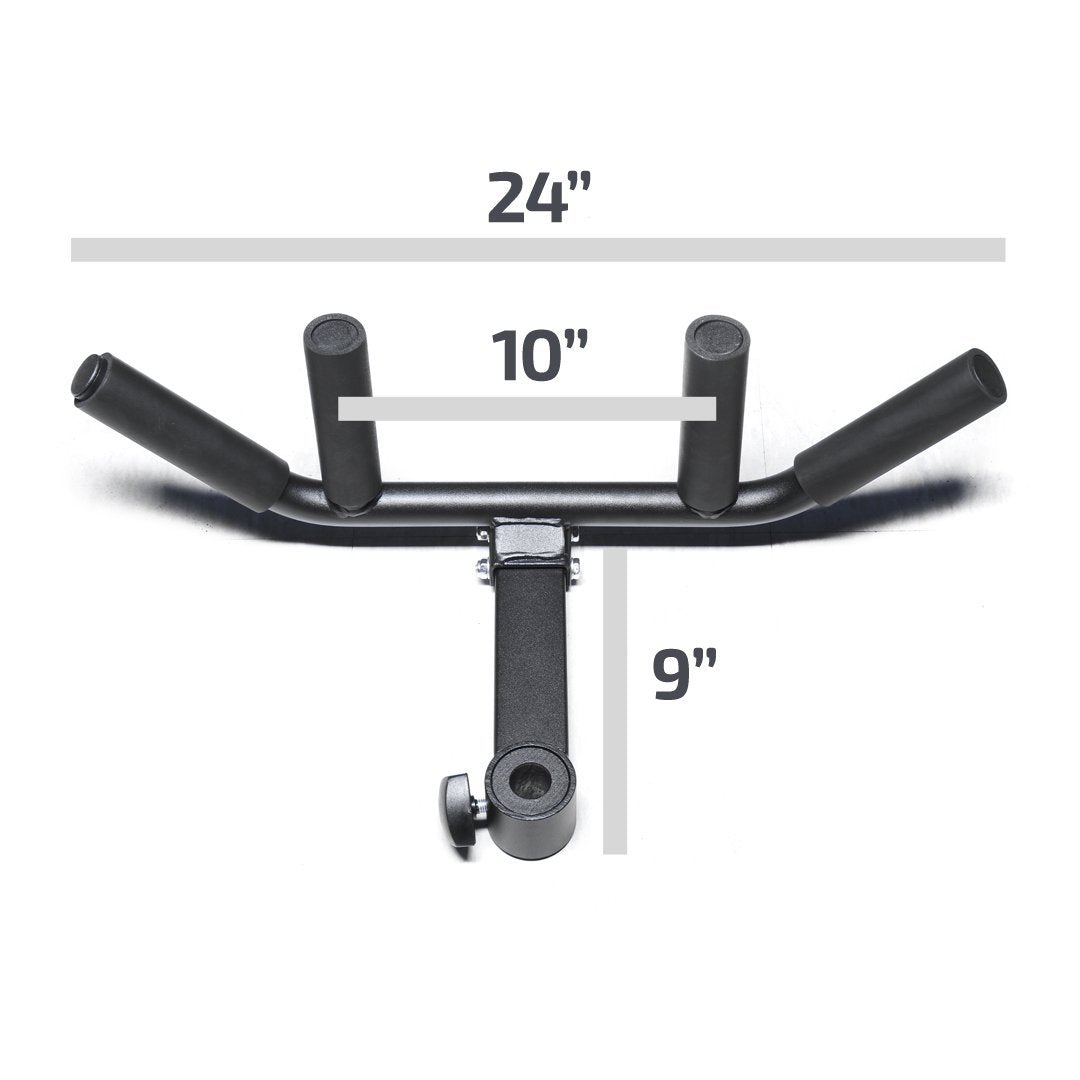 Multi grip T row back blaster lat rowing landmine handle fits 2" Oly bar & 1" Strength & Conditioning Canada.