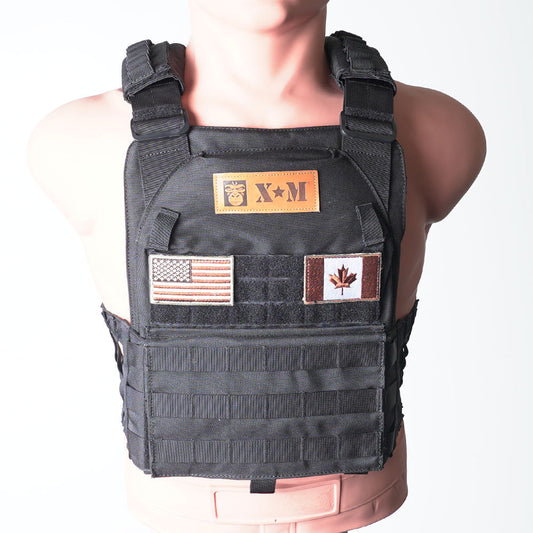 XM FITNESS Tactical Weighted Vest - 40lbs - BLACK