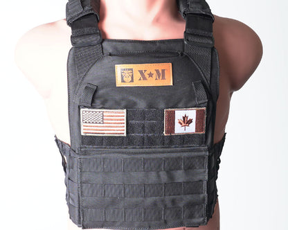 XM FITNESS Tactical Weighted Vest - 14lbs - BLACK