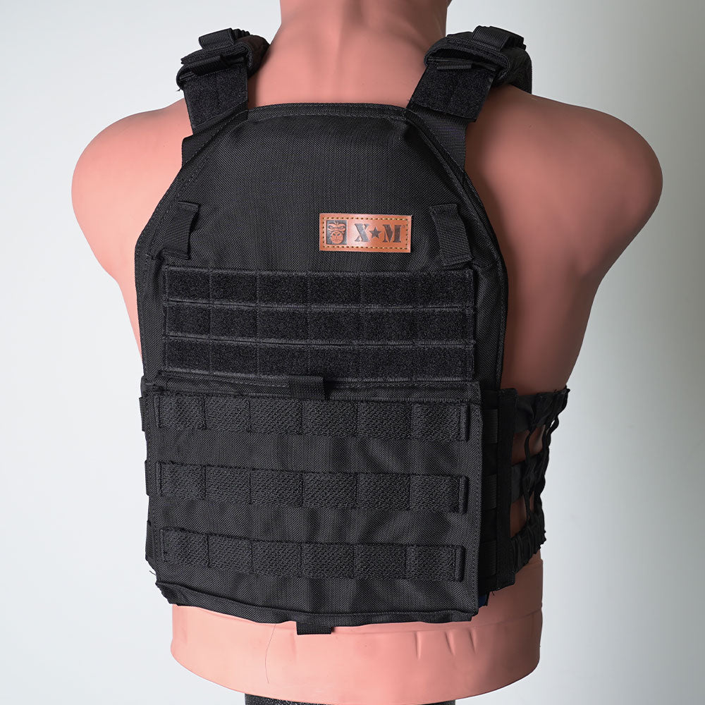 XM FITNESS Tactical Weighted Vest - 20lbs - BLACK