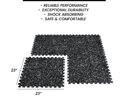 Gorilla 2 x 2 8mm Interlocking Rubber Tile - Gray - Single or 12 Pack