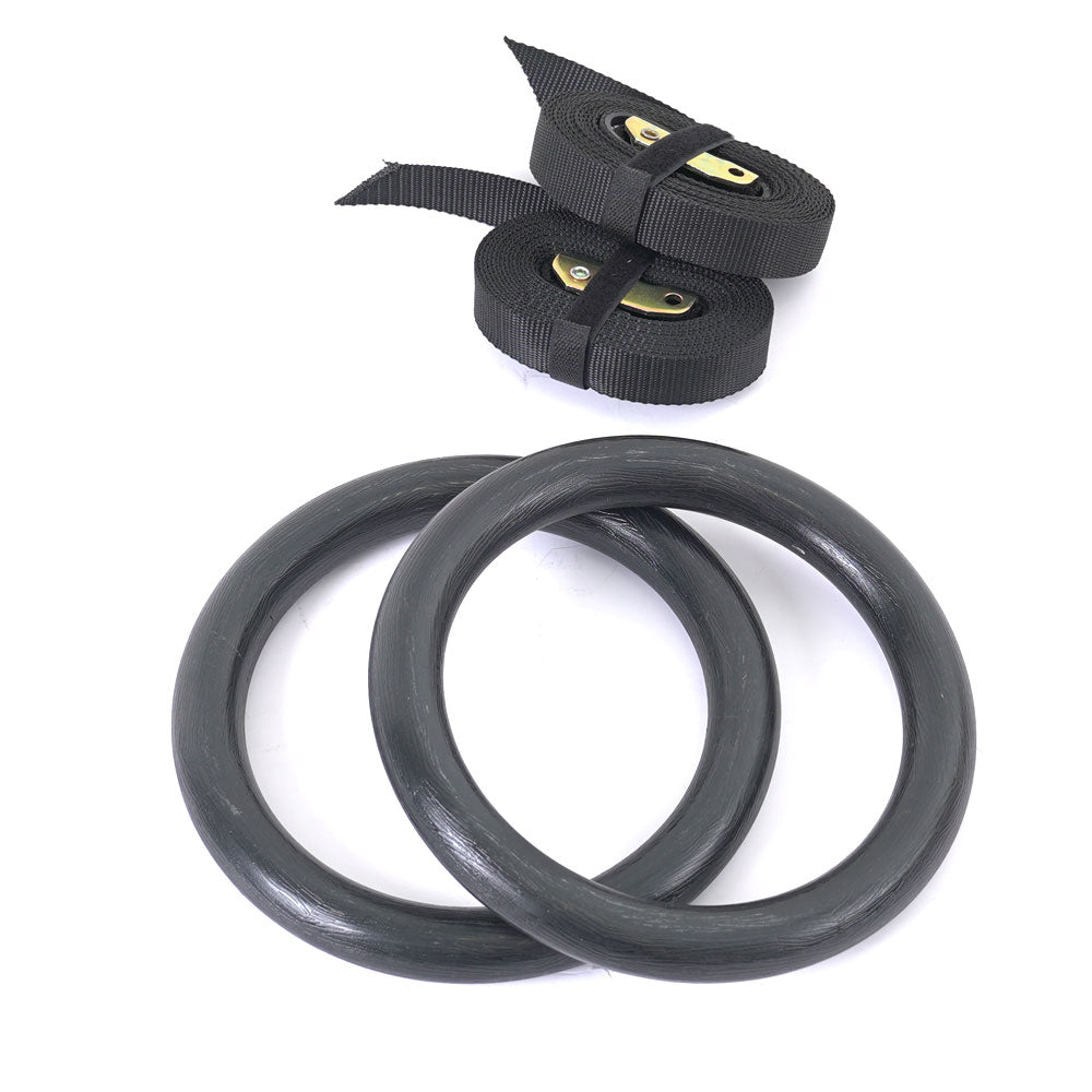 XM Fitness Black Gym Rings Residential