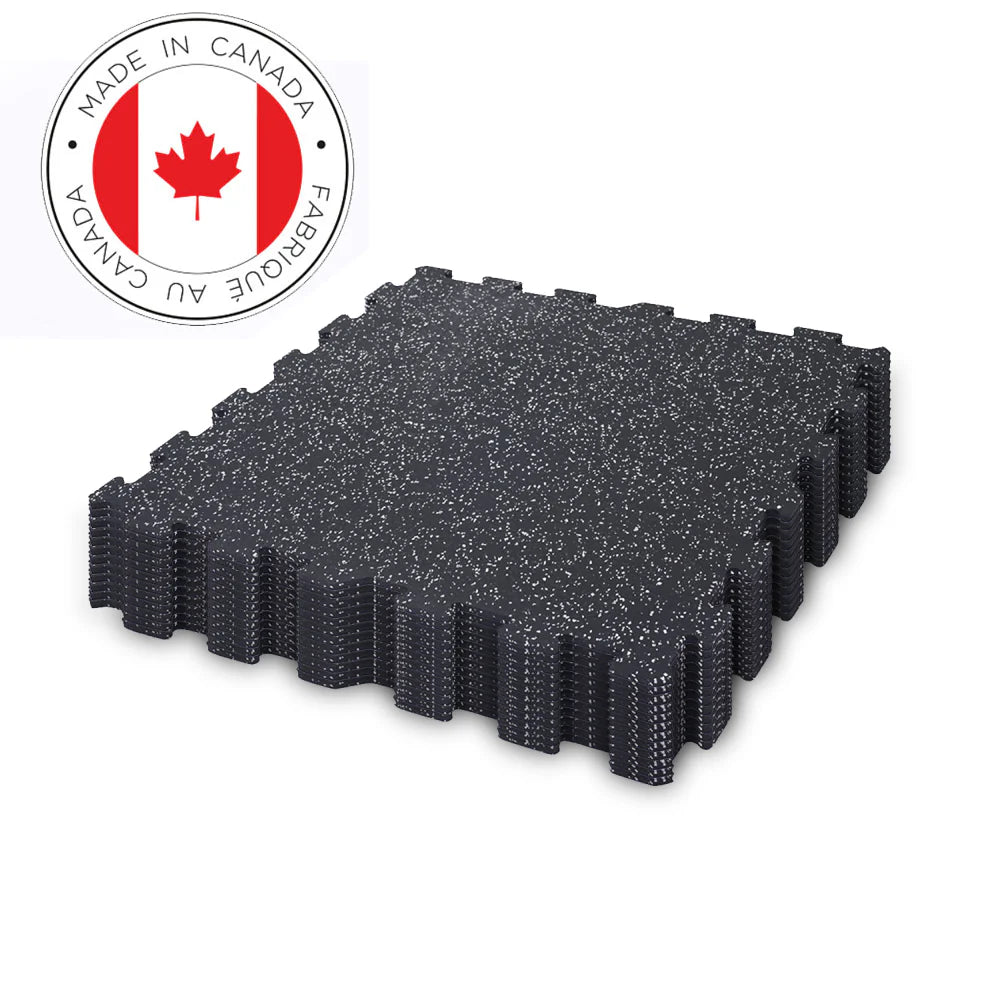 Gorilla 2 x 2 8mm Interlocking Rubber Tile - Gray - PACK OF 12