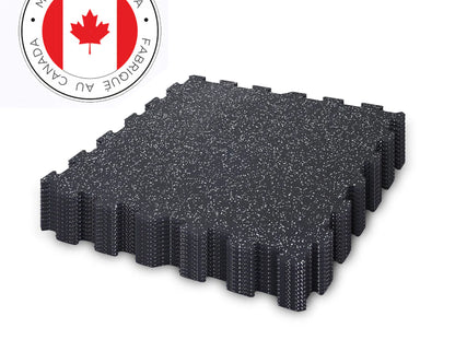 Gorilla 2 x 2 8mm Interlocking Rubber Tile - Gray - Single or 12 Pack