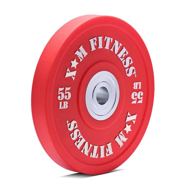 XM FITNESS Urethane Bumper Plate Set - 320lbs