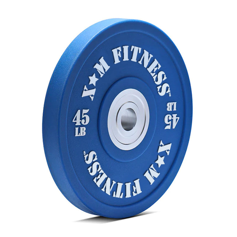 XM FITNESS Urethane Bumper Plate Set - 320lbs