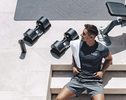NUOBELL 580 Black - Adjustable Dumbbell Pair