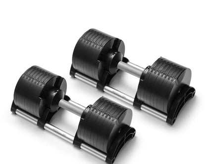 NUOBELL 580 Silver Adjustable Dumbbell Pair