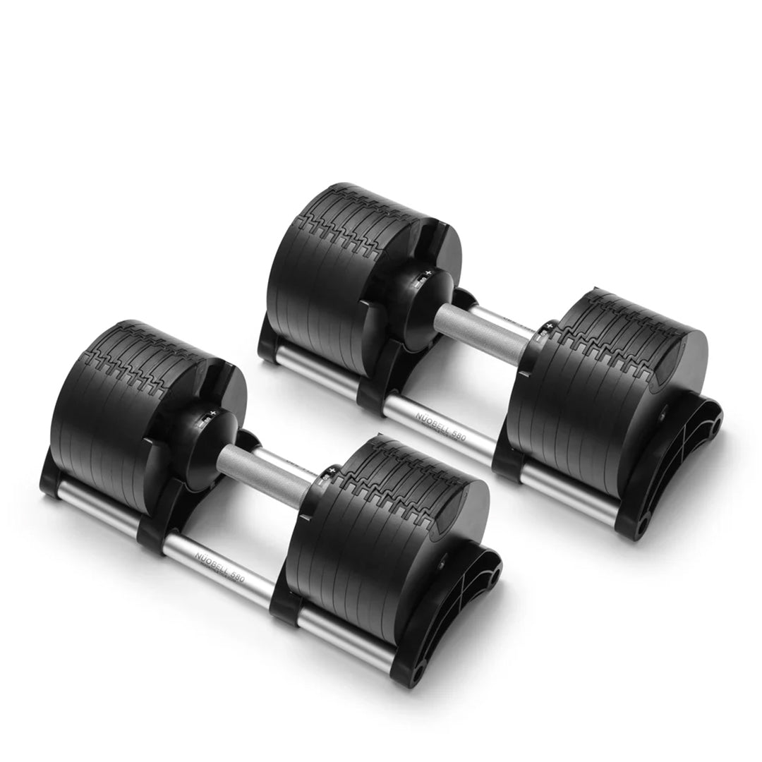 NUOBELL 580 Silver Adjustable Dumbbell Pair