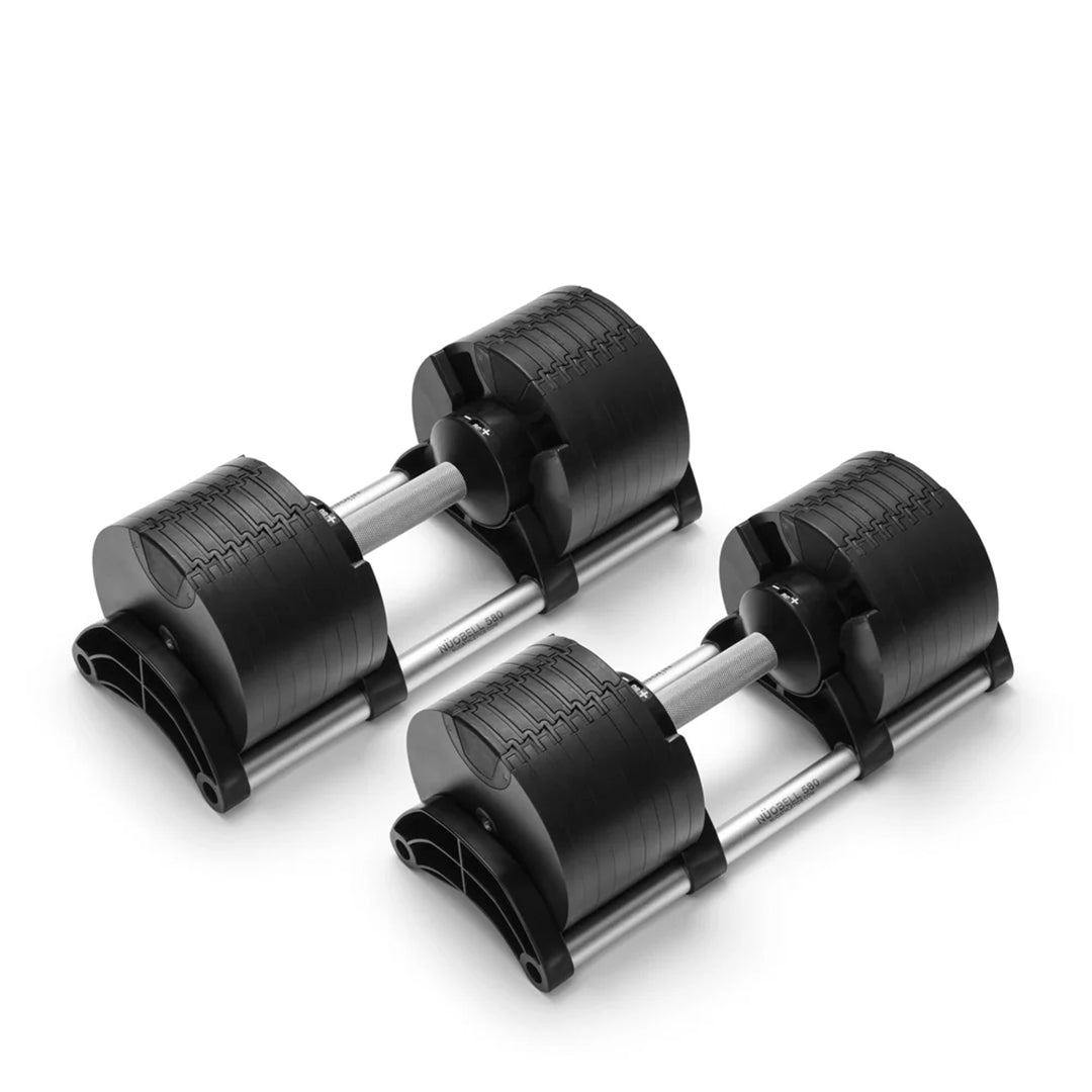 NUOBELL 580 Silver Adjustable Dumbbell Pair