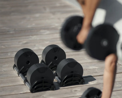 NUOBELL 580 Silver Adjustable Dumbbell Pair