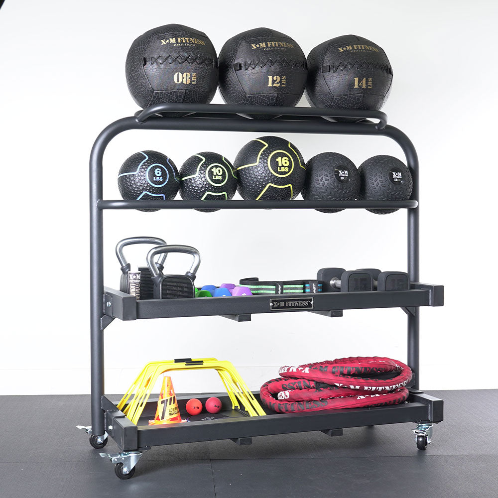 XM Heavy Duty Fitness Equipment Storage Cart