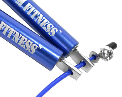XM FITNESS Aluminum Cable Speed Jump Rope - Blue