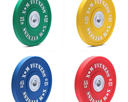 XM FITNESS Urethane Bumper Plate Set - 320lbs