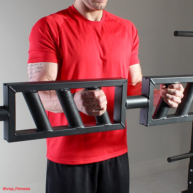 XM FITNESS Black Steel Swiss Bar Angled Strength & Conditioning Canada.