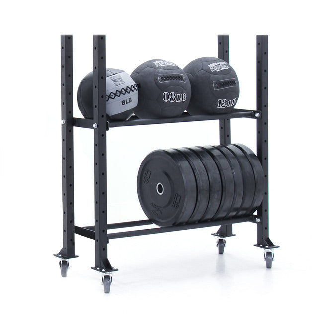 XM FITNESS 2 Tier Ball/Plate Storage Rack Strength & Conditioning Canada.