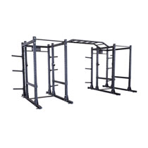Body Solid SPR1000DBBACK Commercial Extended Double Power Rack Package ...