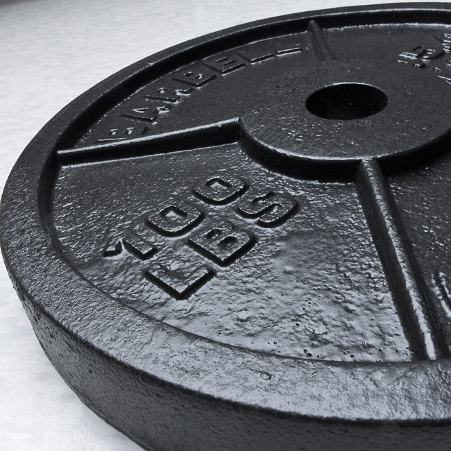 XM FITNESS 100lbs Cast Iron Weight Plate Strength & Conditioning Canada.