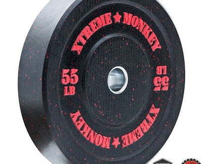 XM FITNESS 55lbs Crumb Rubber Bumper Plate Strength & Conditioning Canada.