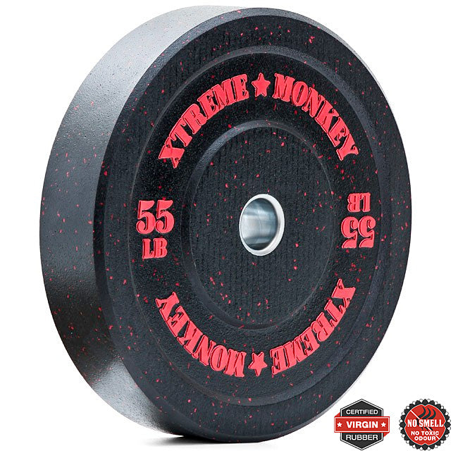 XM FITNESS 55lbs Crumb Rubber Bumper Plate Strength & Conditioning Canada.