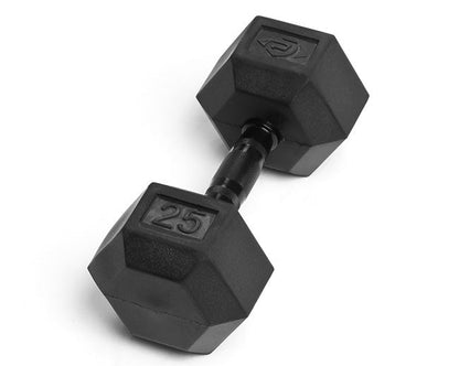 25lb Virgin Rubber Hex Dumbbell No Odour SDVR-25