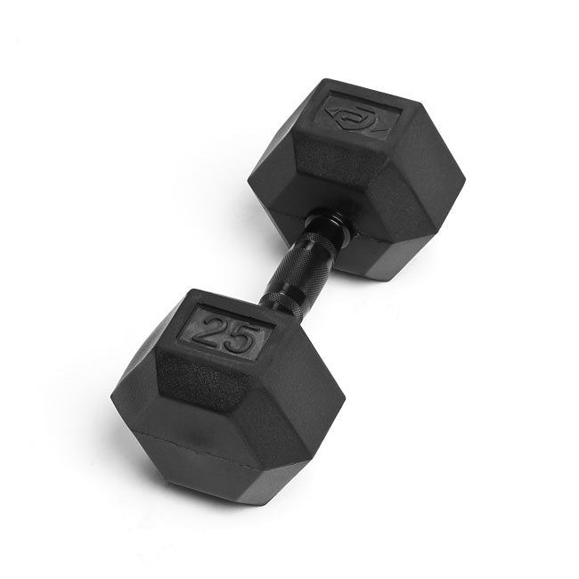 25lb Virgin Rubber Hex Dumbbell No Odour SDVR-25