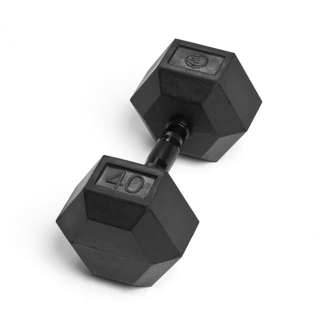 40lb Virgin Rubber Hex Dumbbell No Odour SDVR-40