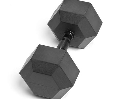 55lb Virgin Rubber Hex Dumbbell No Odour SDVR-55 Strength & Conditioning Canada.