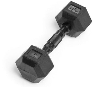 8lb Virgin Rubber Hex Dumbbell No Odour SDVR-8 Strength & Conditioning Canada.