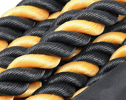 Black / Yellow Nylon 50' Undulation Battle Rope Strength & Conditioning Canada.