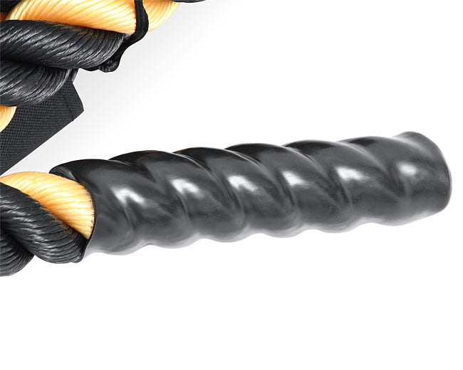 Black / Yellow Nylon 50' Undulation Battle Rope Strength & Conditioning Canada.