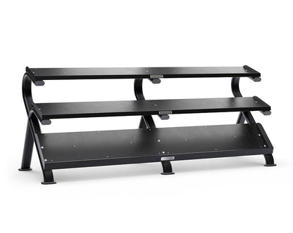 Element Fitness 3-Tier Flat 5 to 100lb Dumbbell Tray Strength & Conditioning Canada.