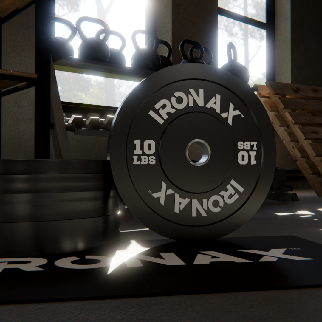 IRONAX ATHLETIC SERIES 45LBS COMMERCIAL BUMPER PLATE