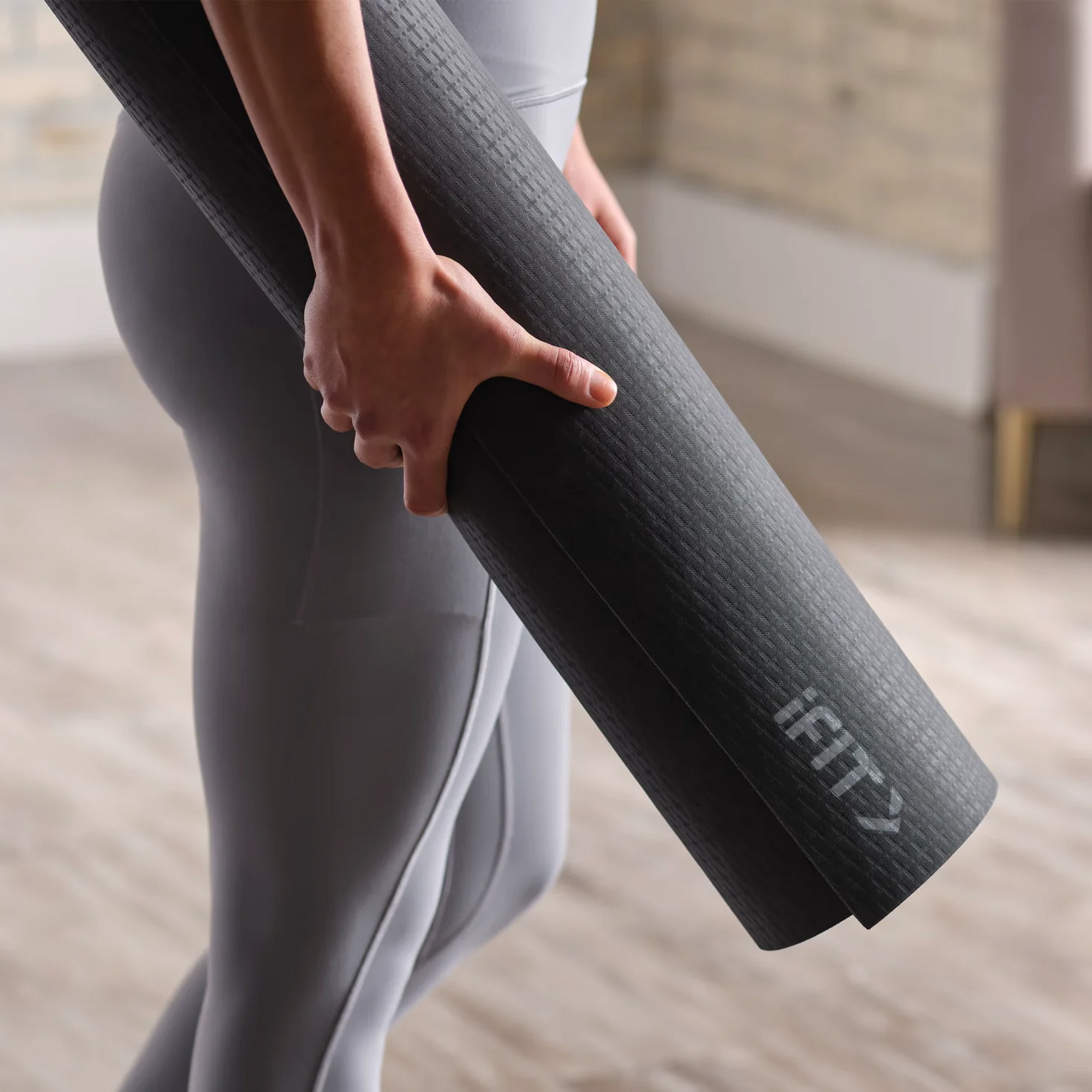 NordicTrack - 6mm Rubber Yoga Mat - Dark Charcoal