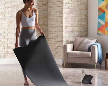 NordicTrack - 6mm Rubber Yoga Mat - Dark Charcoal
