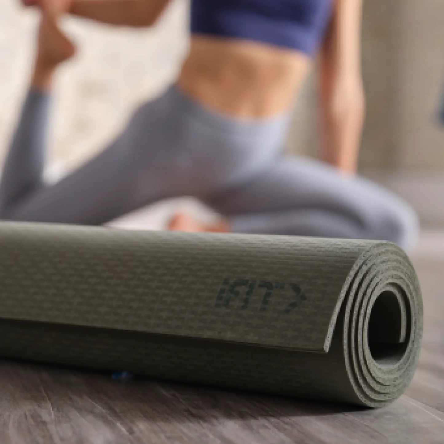 NordicTrack - 6mm Rubber Yoga Mat - Dark Olive