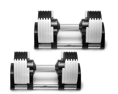 SMRTFT Nüobells - 5-50lb Adjustable Dumbbell Pair - Ash