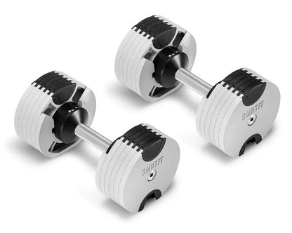 SMRTFT Nüobells - 5-50lb Adjustable Dumbbell Pair - Ash