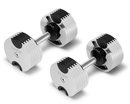 SMRTFT Nüobells - 5-50lb Adjustable Dumbbell Pair - Ash