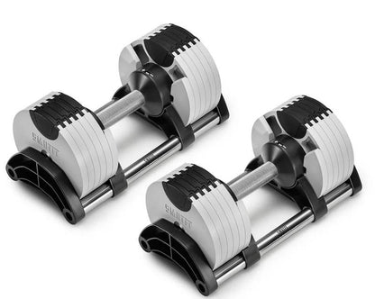 SMRTFT Nüobells - 5-50lb Adjustable Dumbbell Pair - Ash